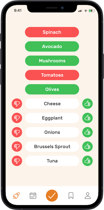 app image
            of selecting food through the application