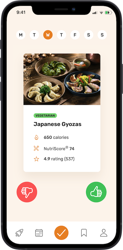 app image
            of selecting food through the application